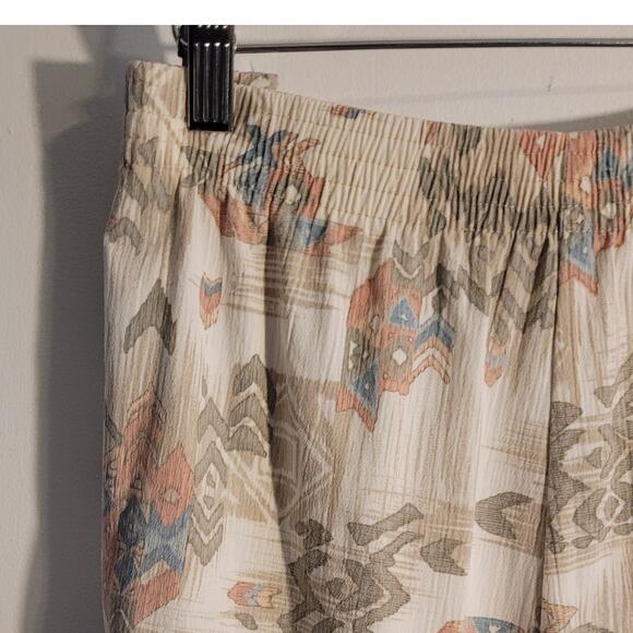 Alfred Dunner Southwestern Print Skirt 8 Made in USA Elastic Waist Modest Midi - Picture 3 of 7